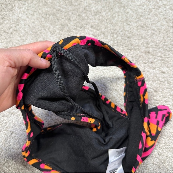 Adidas Women’s Kaleidoscope Open Scop Two Piece Swimsuit Beach Pink Orange S - Picture 9 of 14